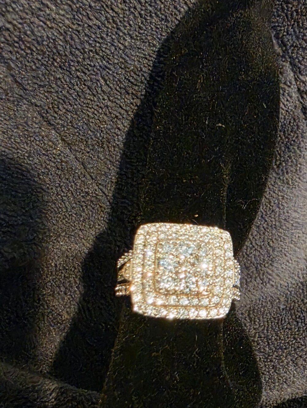 LAB GROWN DIAMONDS HALO RING - STERLING SLIVER DIPPED IN RHODIUM PLATING